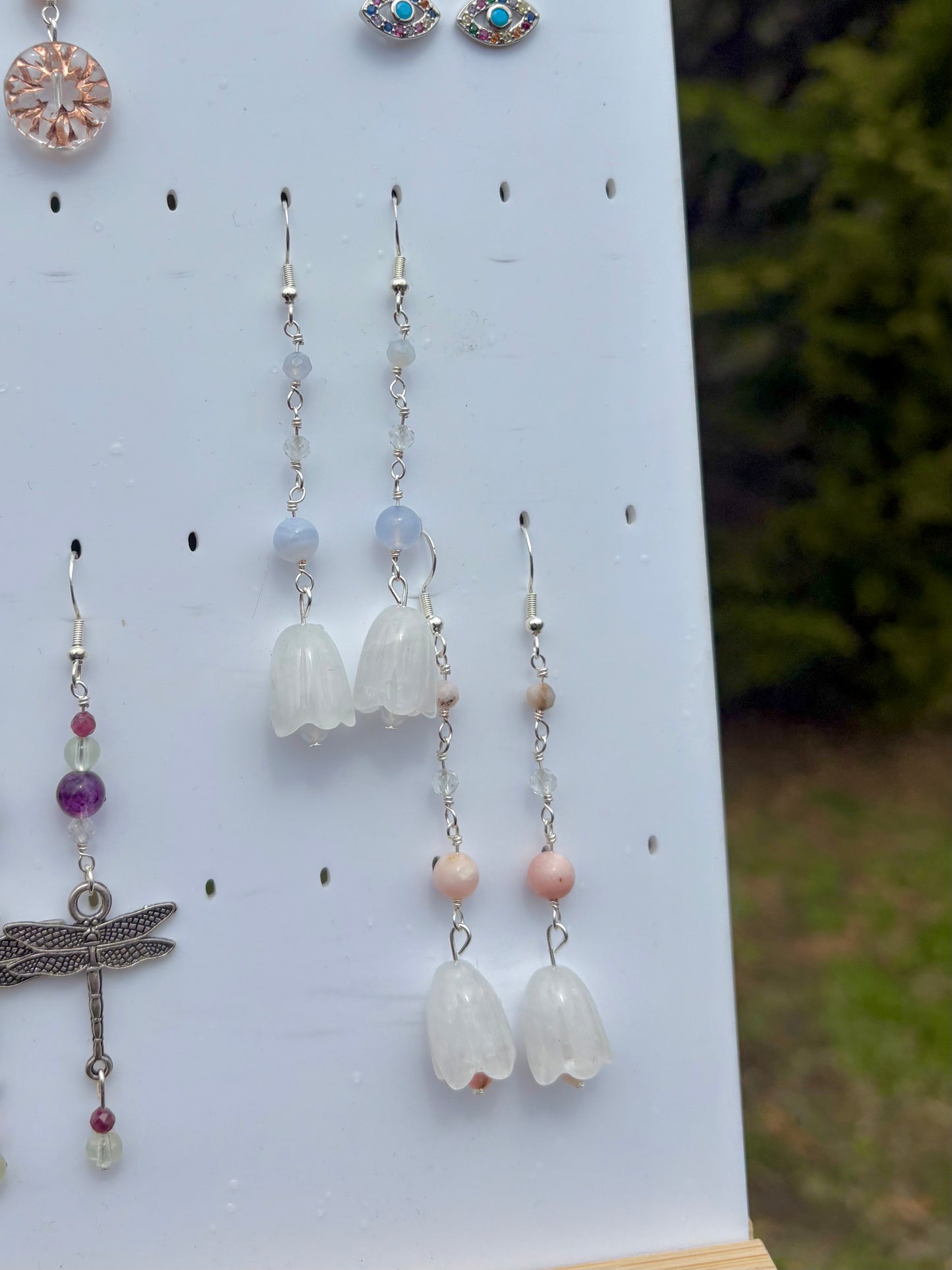 Clear Quartz Tulip earrings