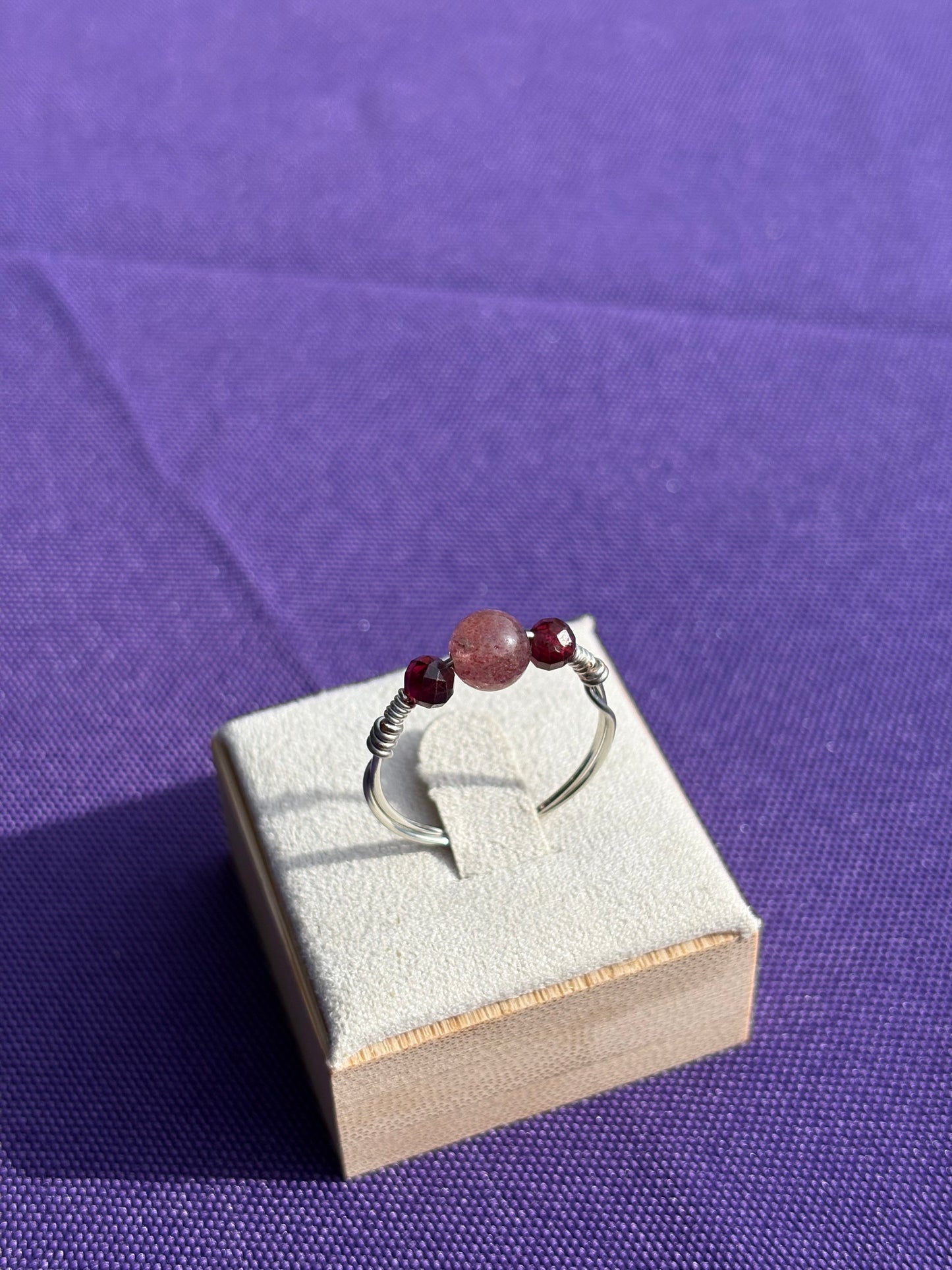 Garnet & Strawberry Quartz Ring