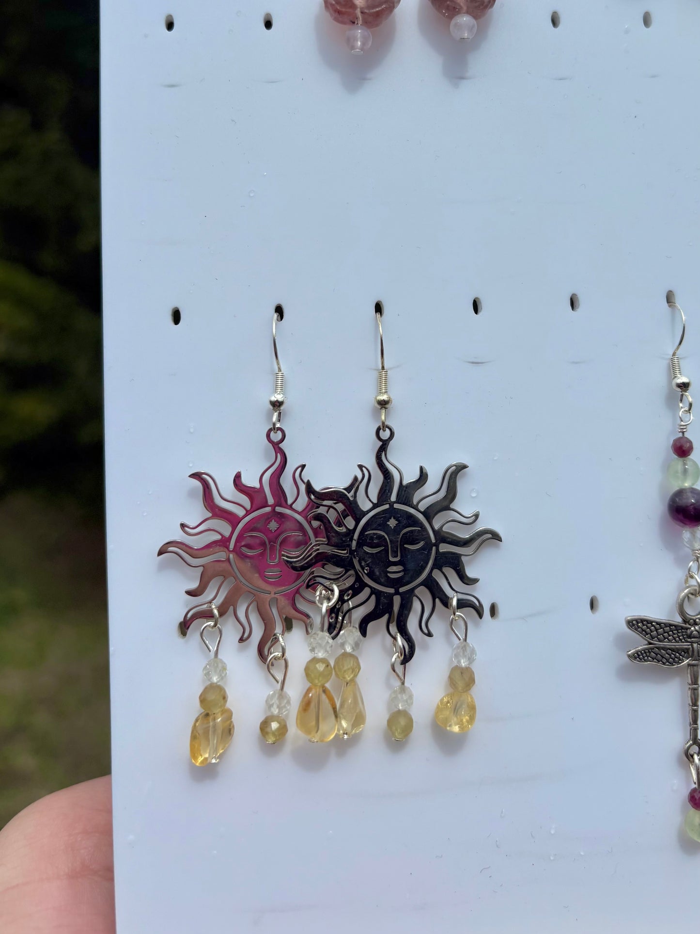 Citrine, Yellow Apatite & Topaz Sun earrings