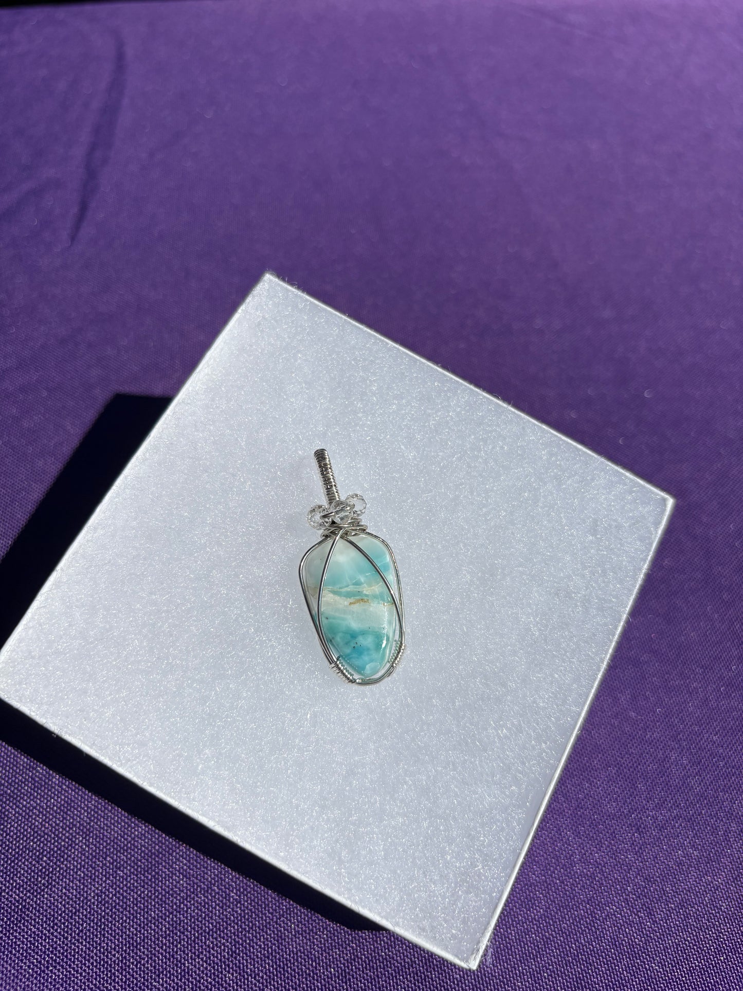 Larimar & Topaz Pendant