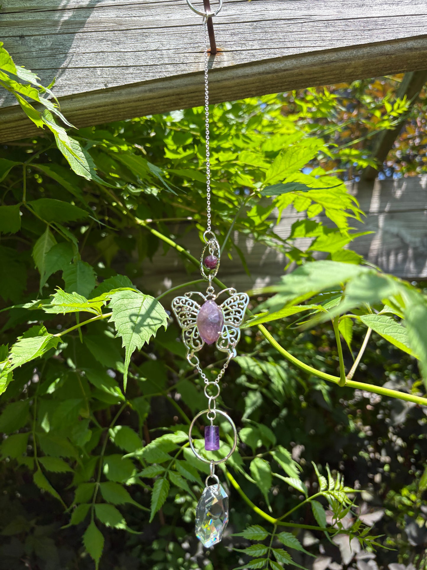 Amethyst & Lepidolite Butterfly Sun Catcher