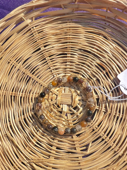 Garden Quartz & Black Tourmaline bracelet