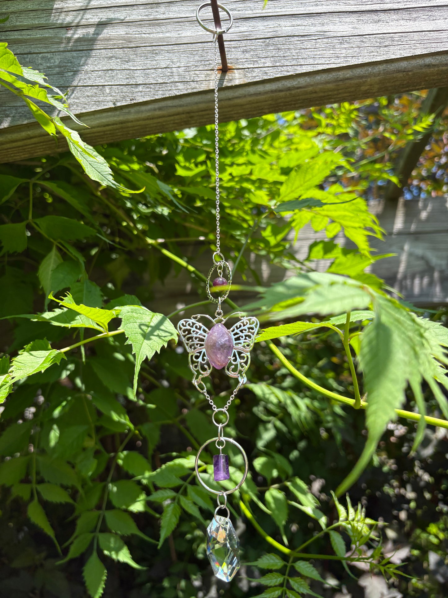 Amethyst & Lepidolite Butterfly Sun Catcher