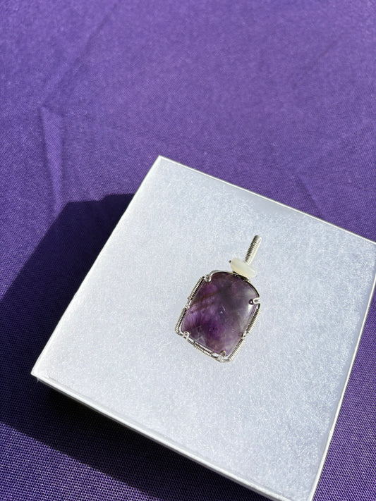 Amethyst and White Moonstone Pendant