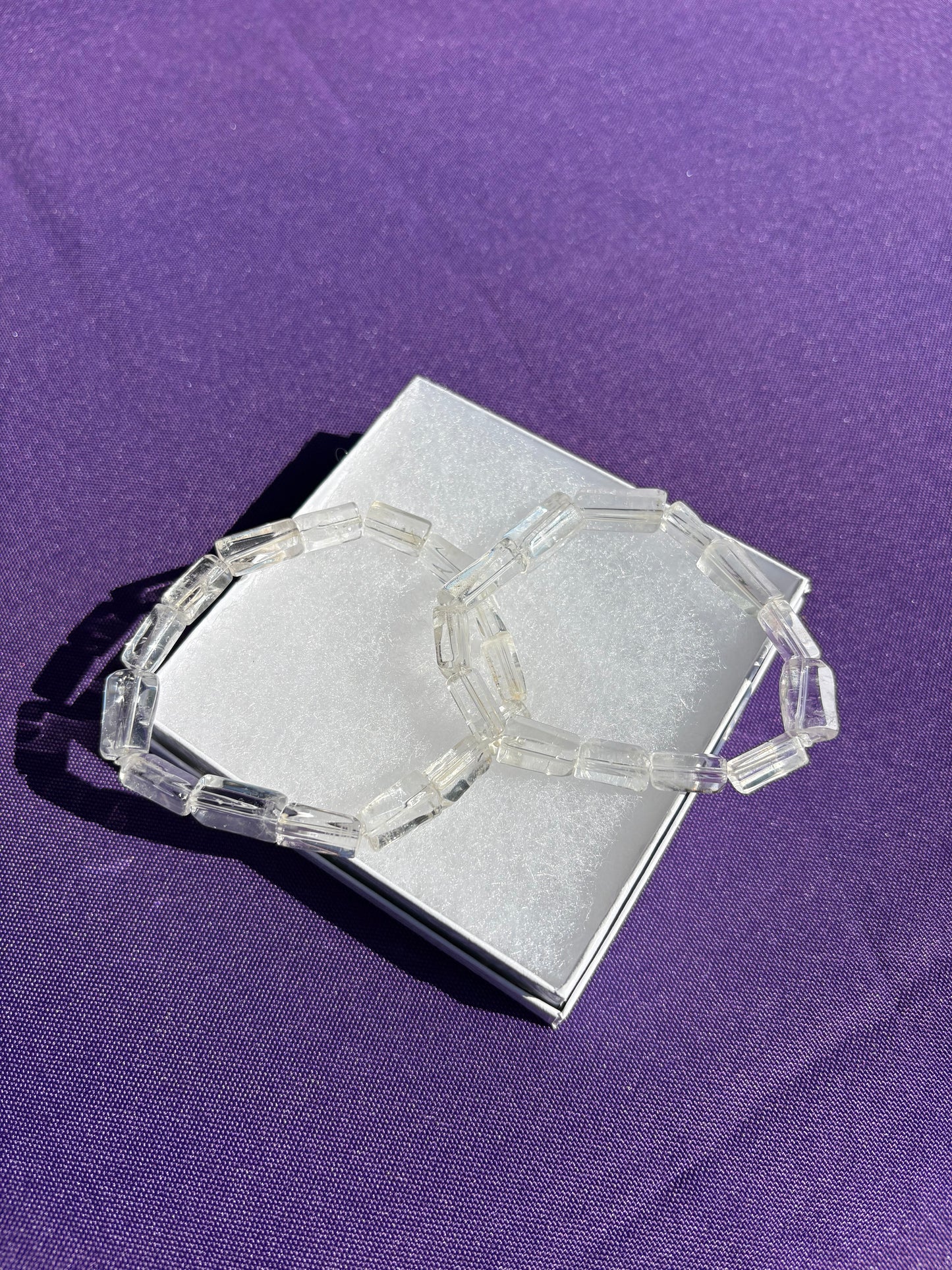Clear Quartz Tube Bracelets