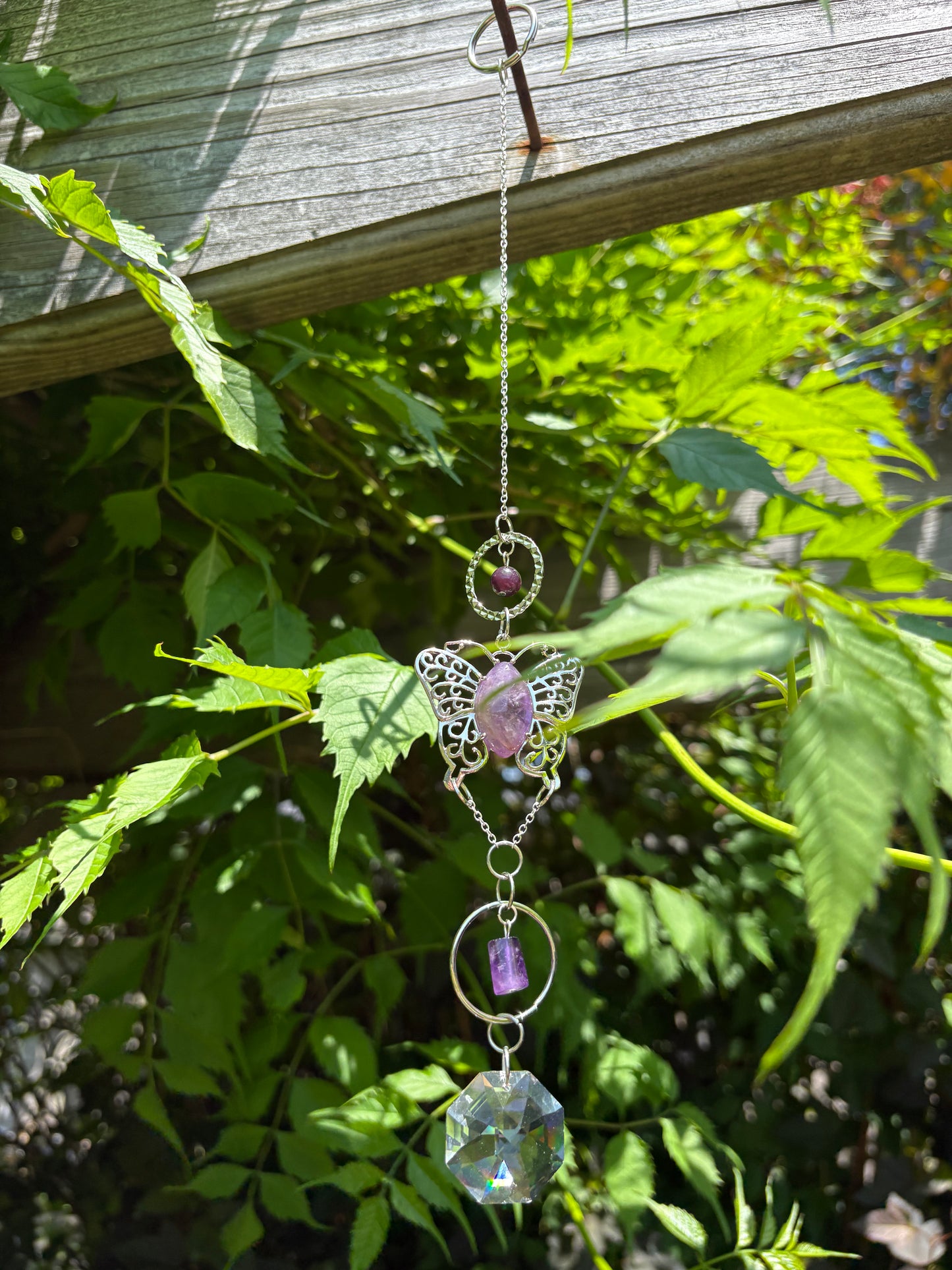 Amethyst & Lepidolite Butterfly Sun Catcher
