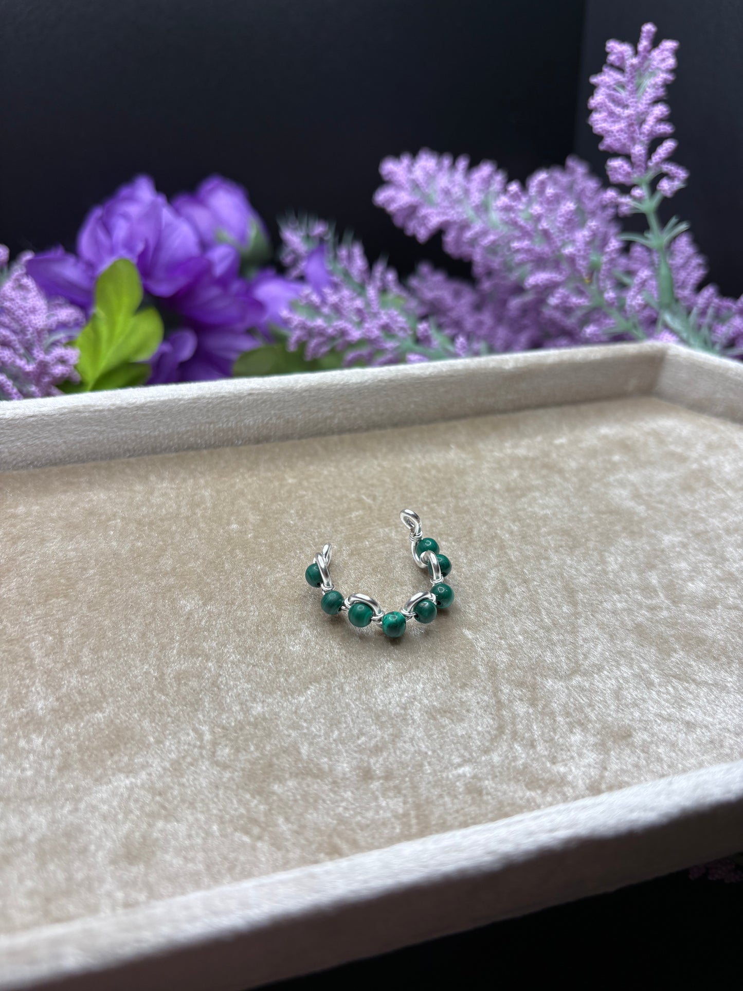 Malachite Adjustable Ring