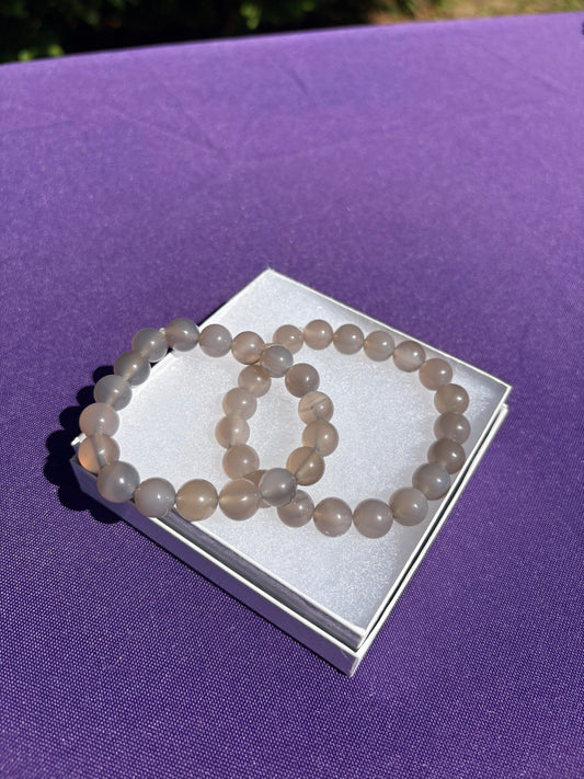 Gray Chalcedony Bracelets