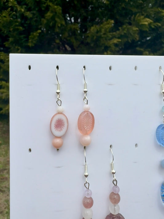Peruvian Pink Opal earrings