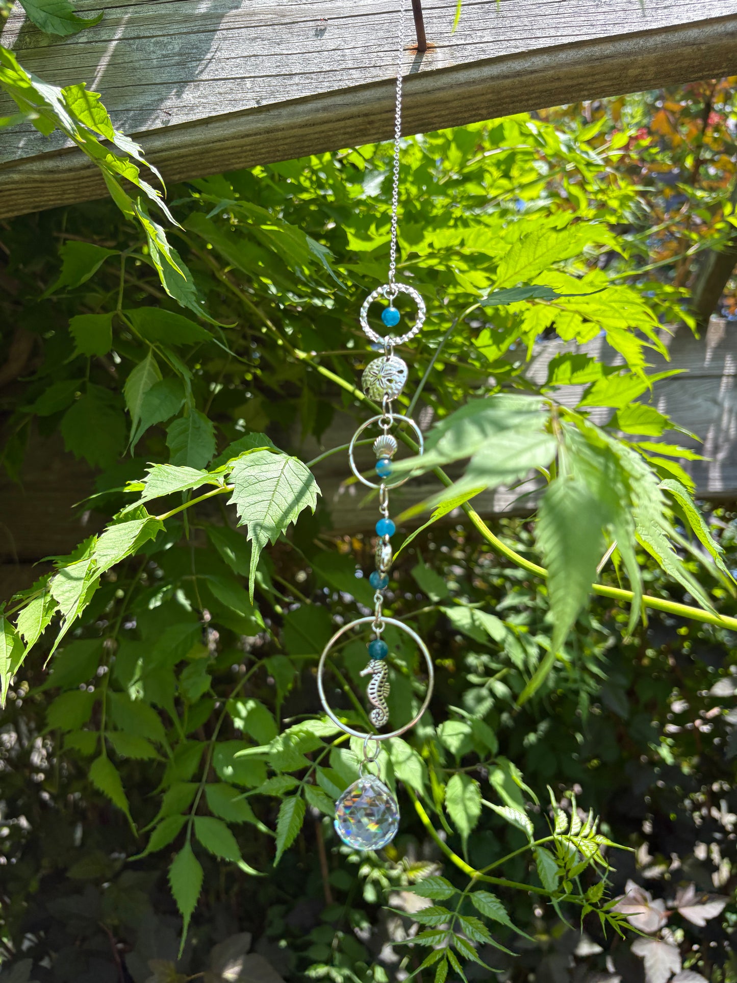 Blue Apatite Sea Life Sun Catcher