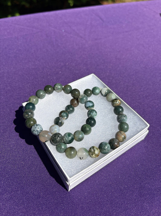 Moss Agate Bracelets