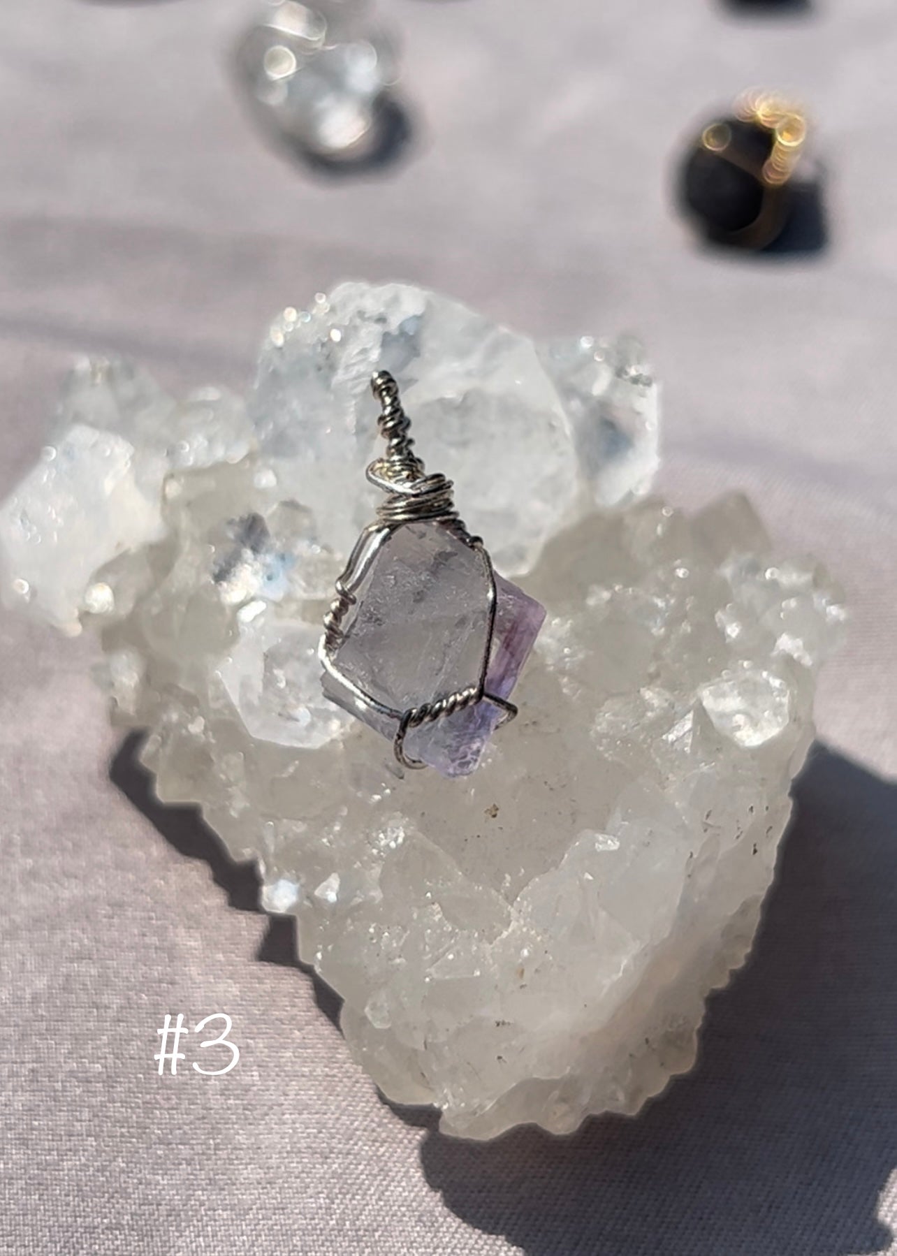 Fluorite Octahedral Pendants