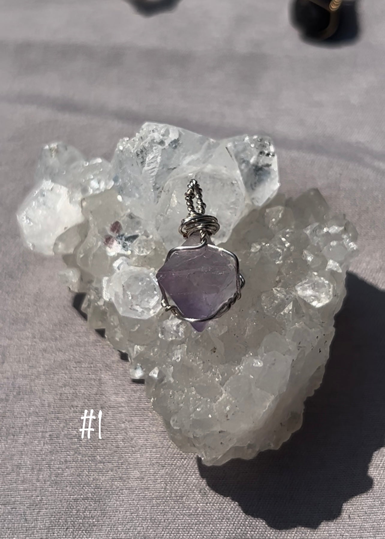 Fluorite Octahedral Pendants
