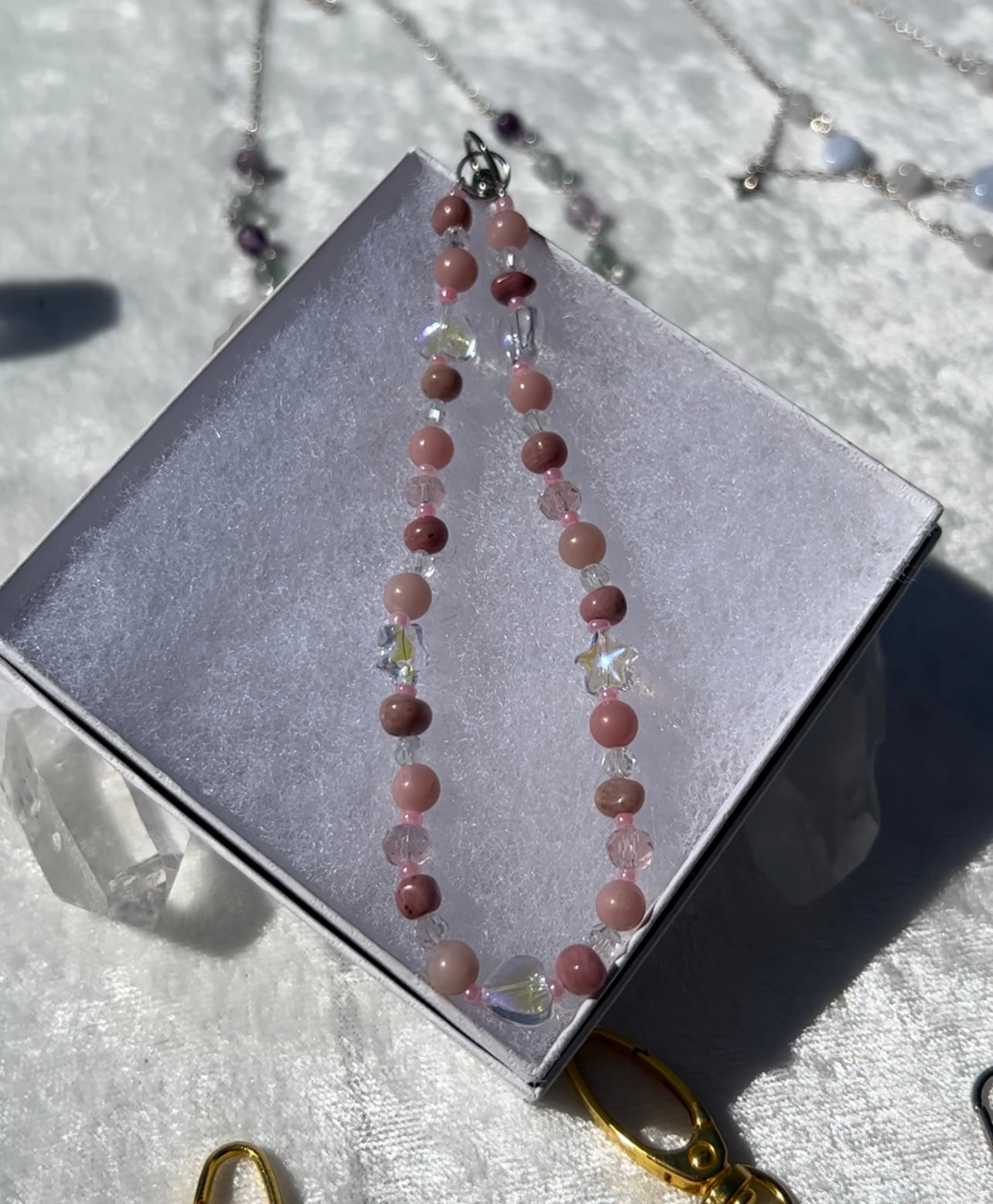 Rhodonite & Pink Opal Wristlets