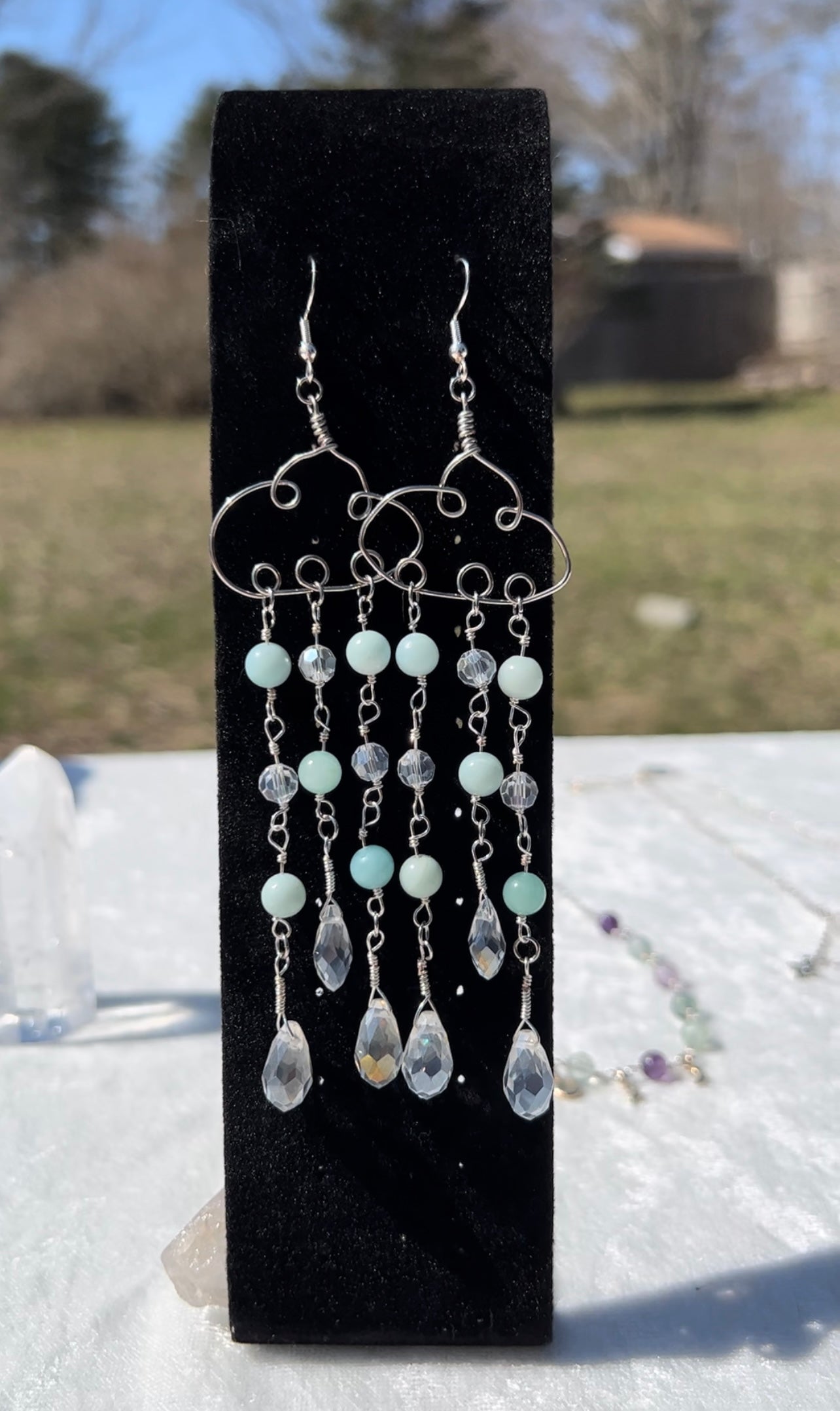 Amazonite Cloud Earrings