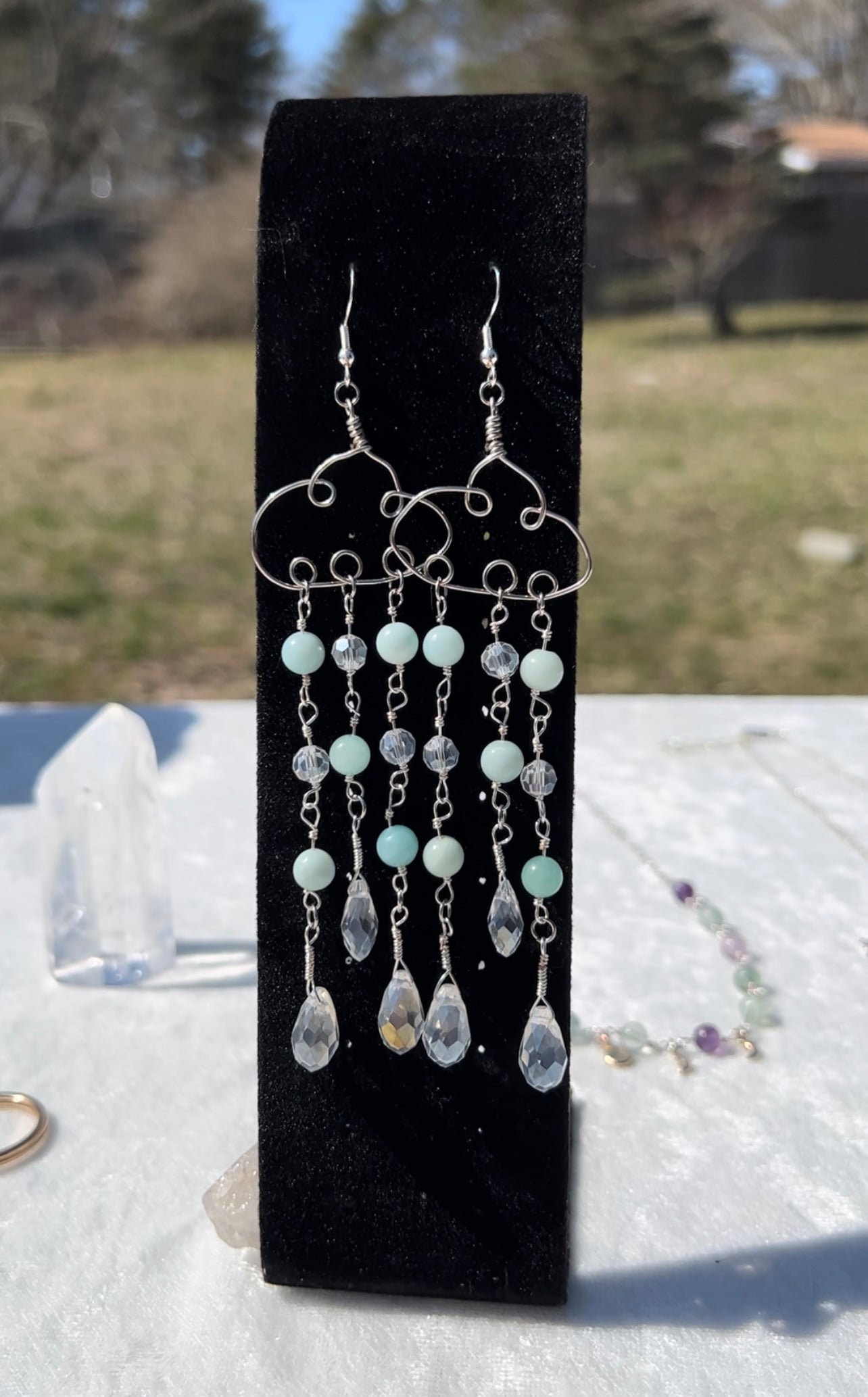 Amazonite Cloud Earrings