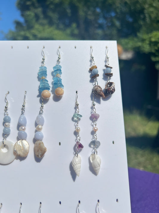 Fluorite mermaid earrings