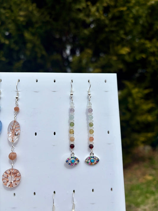 Chakra Evil Eye earrings