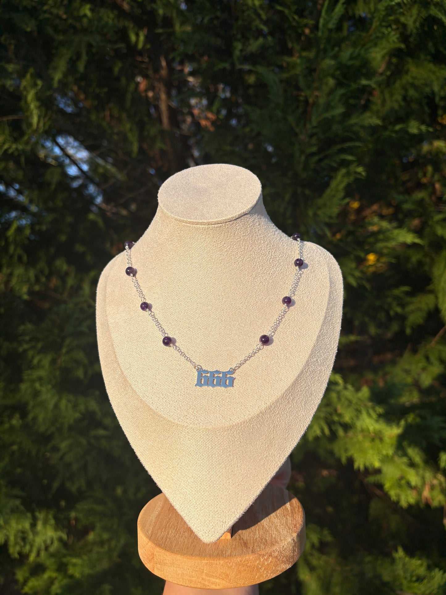 666 Amethyst necklace