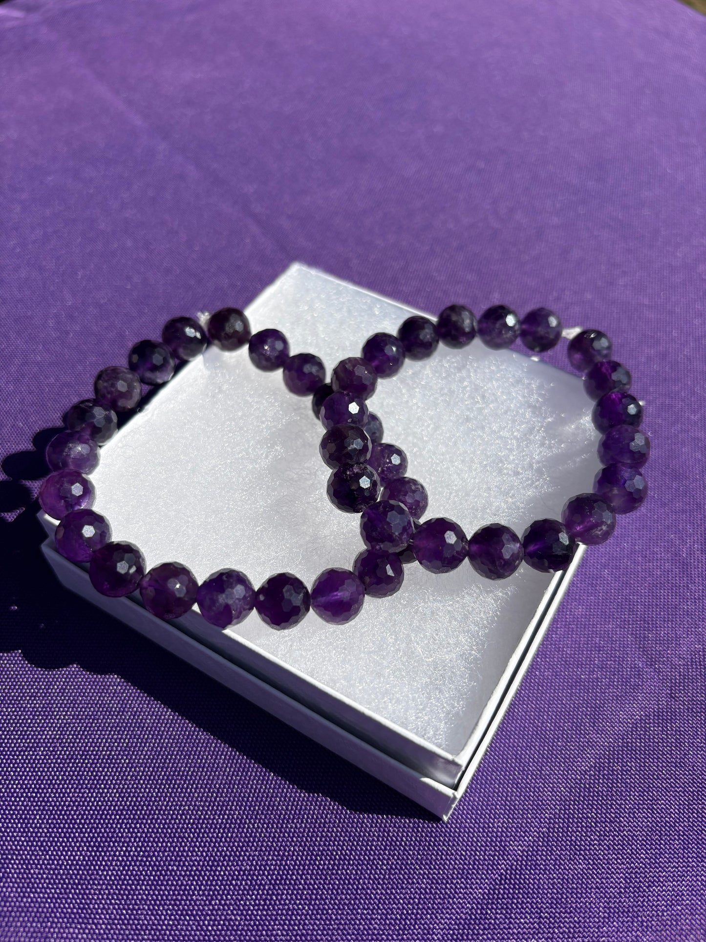 Faceted Amethyst Bracelets