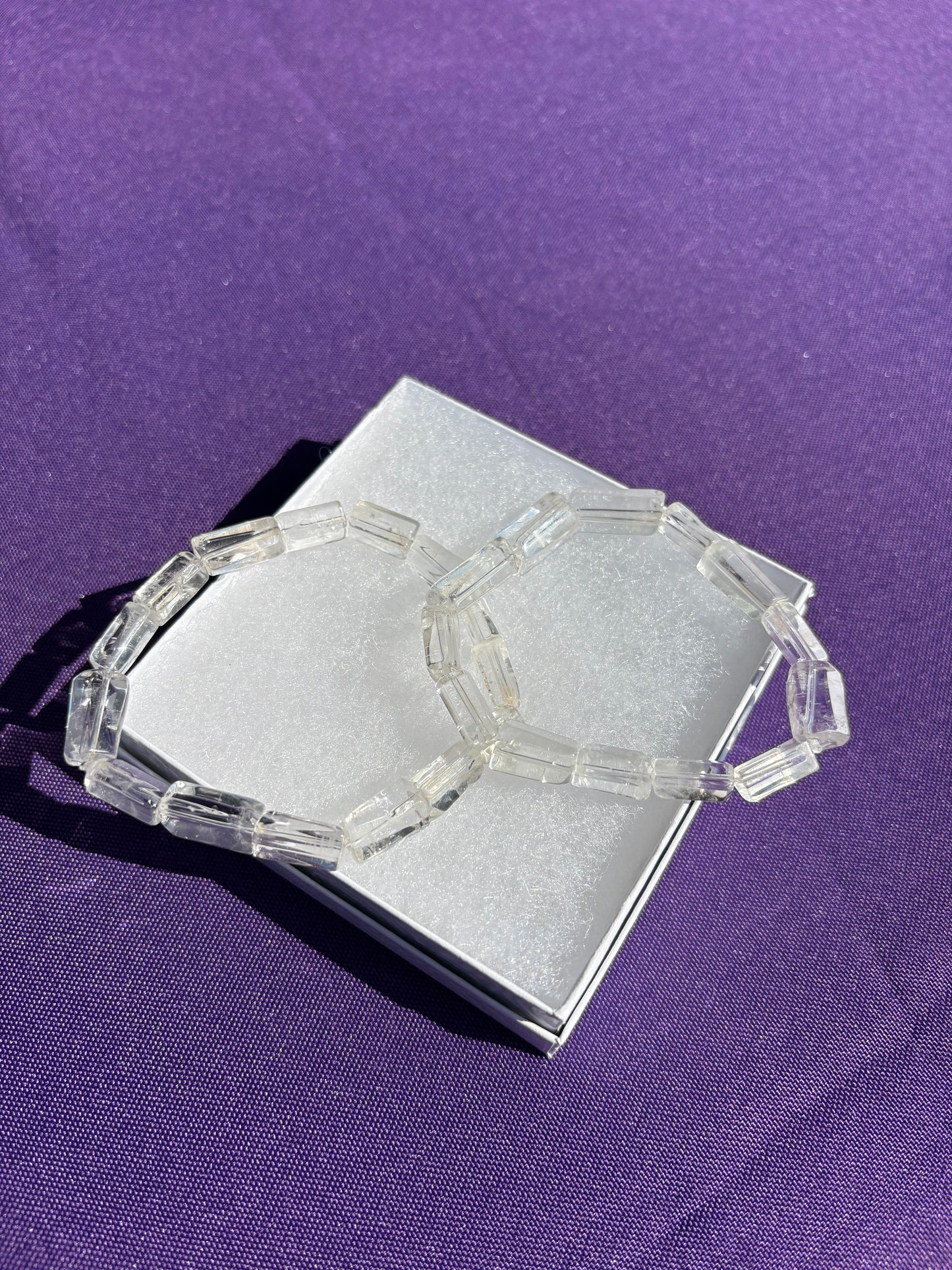 Clear Quartz Tube Bracelets
