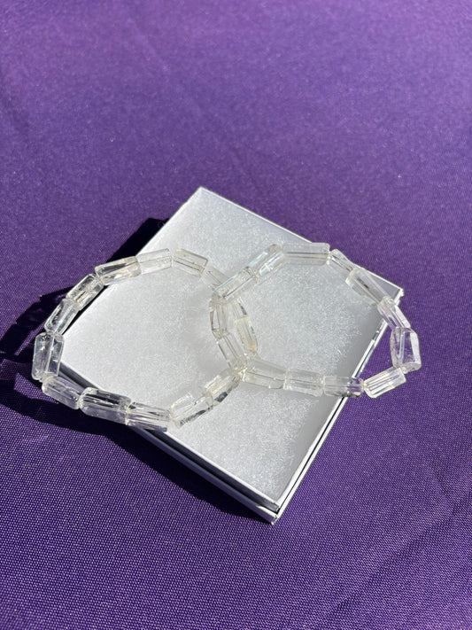Clear Quartz Tube Bracelets