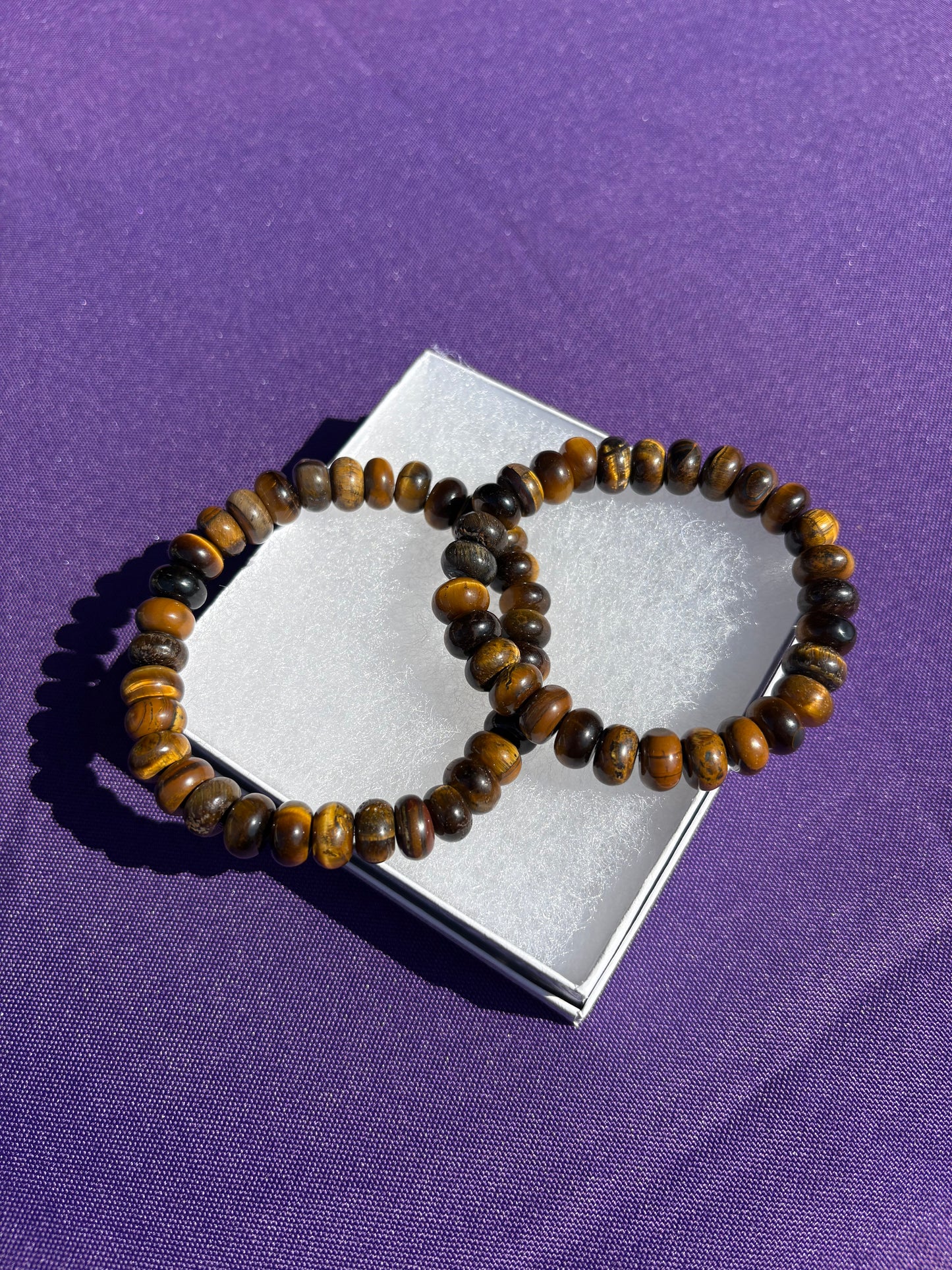 Tiger Eye Rondelle Bracelets