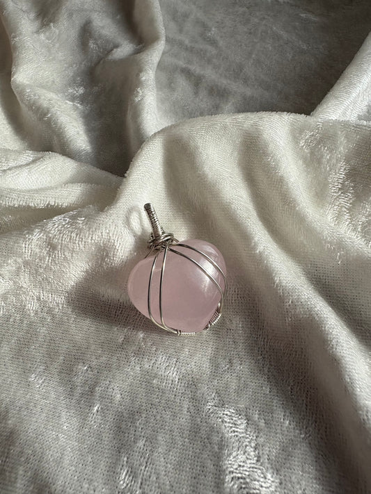 Rose Quartz Cupid’s Pendant