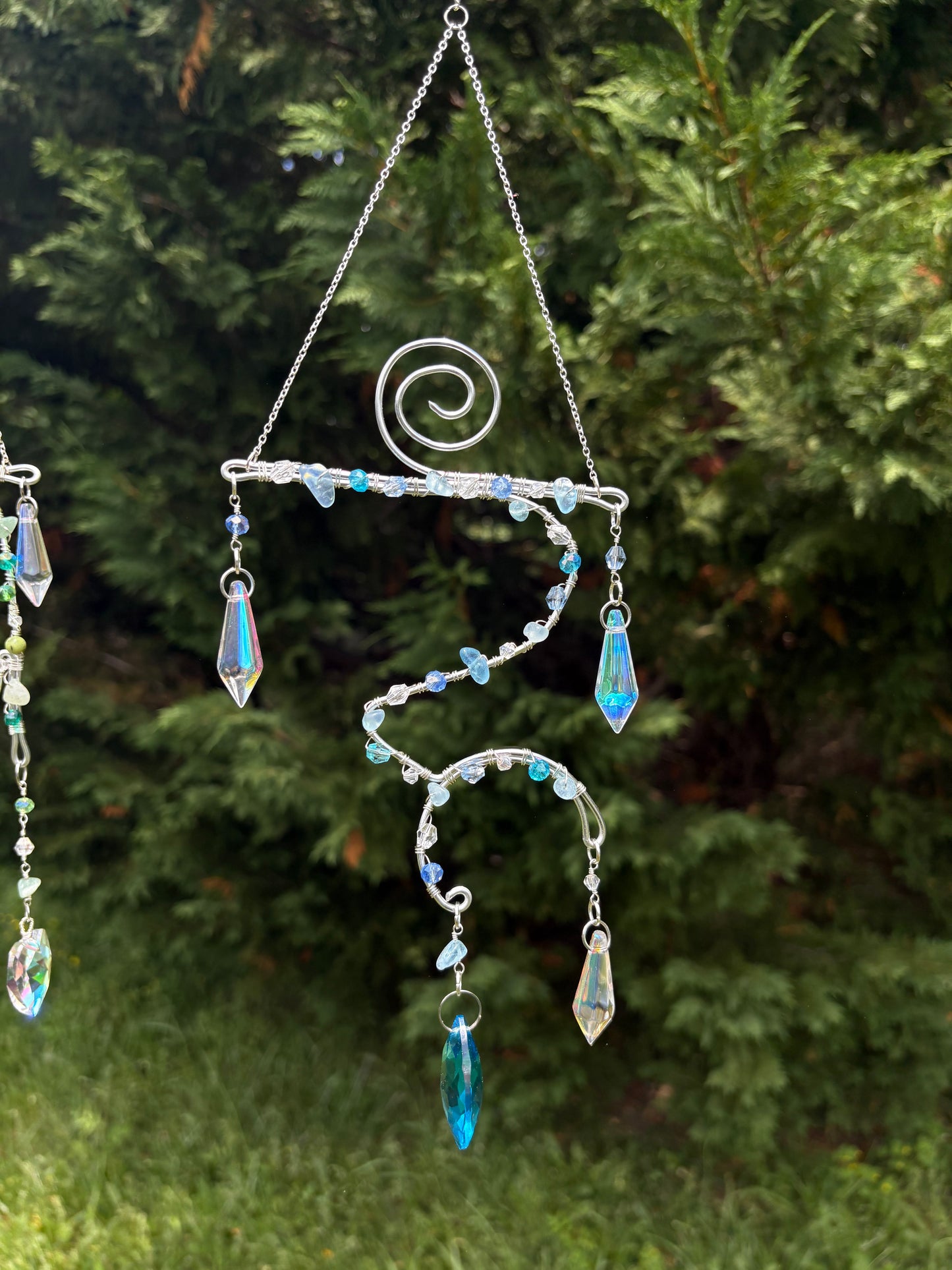 Aquamarine Throat Chakra Sun Catcher