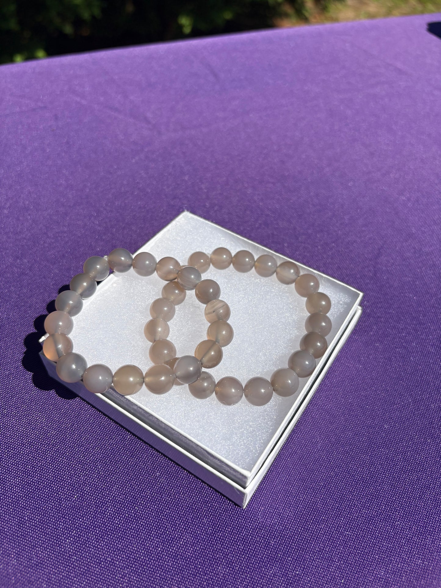 Gray Chalcedony Bracelets