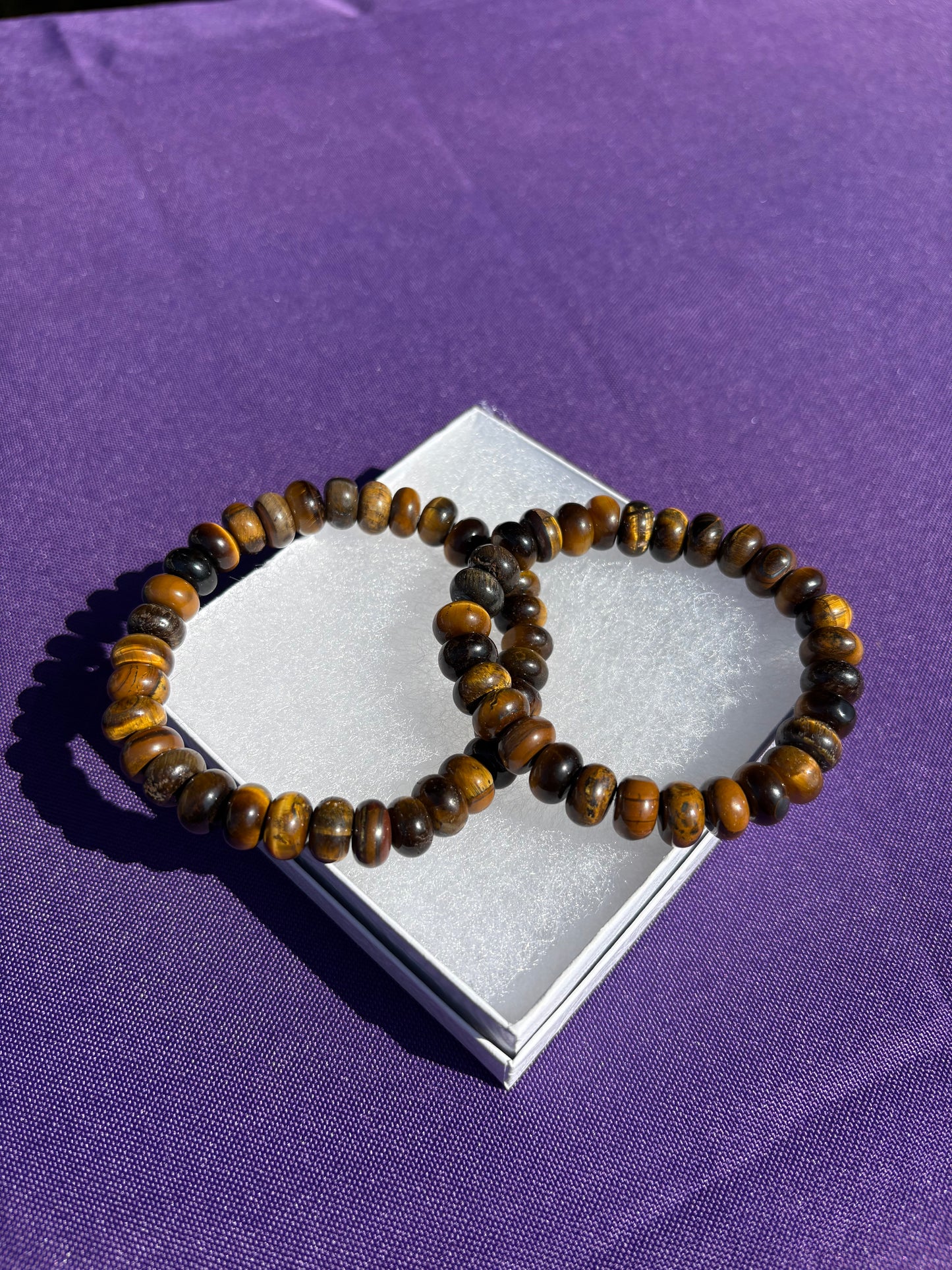 Tiger Eye Rondelle Bracelets