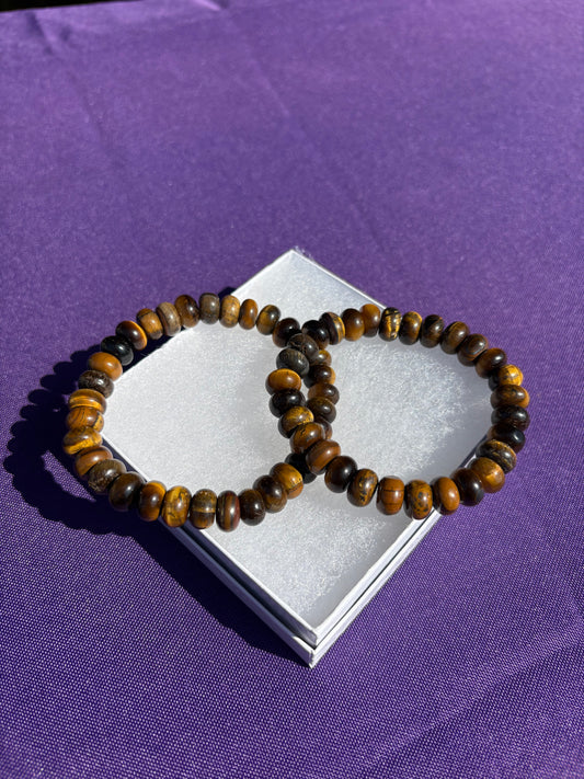 Tiger Eye Rondelle Bracelets