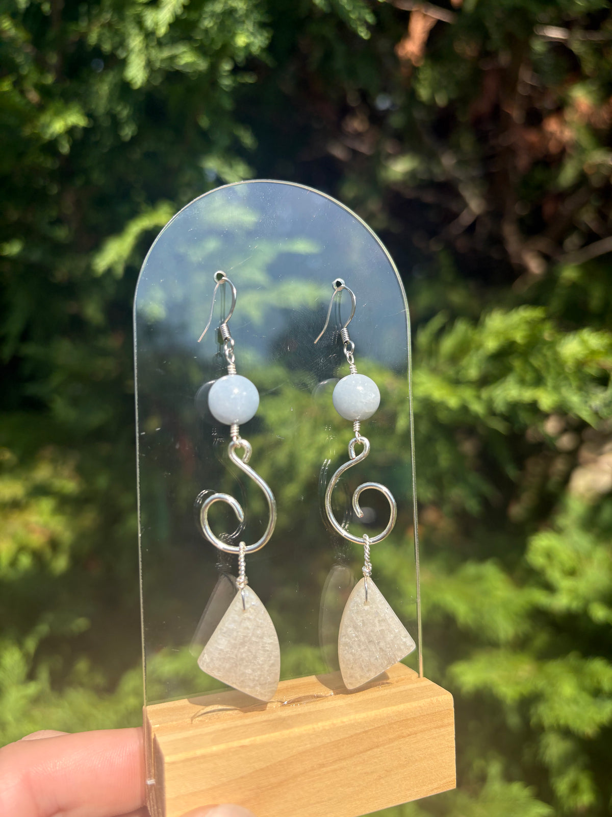 Moonstone and Angelite Earrings