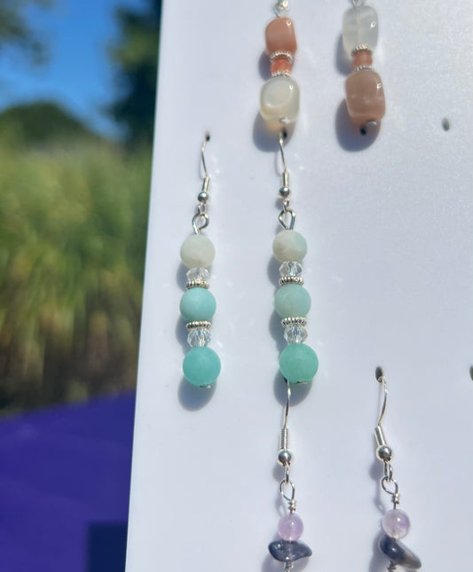 Amazonite pixie earrings