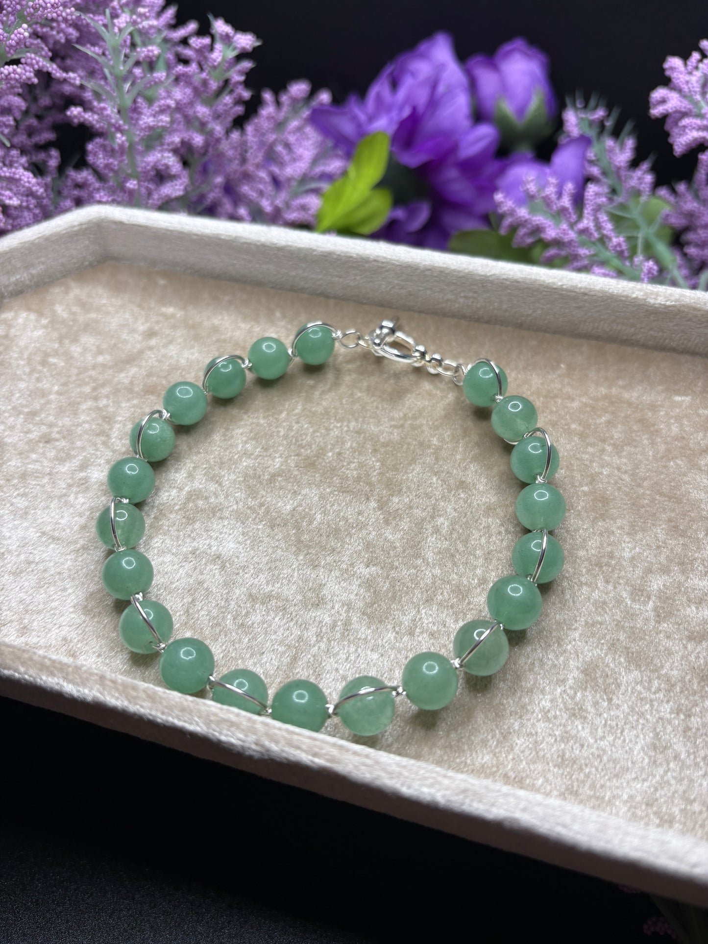 Green Aventurine Wave Bracelet