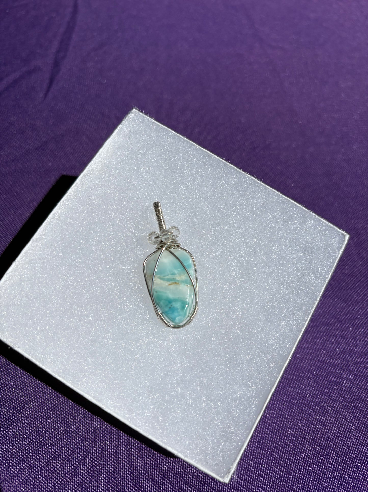 Larimar & Topaz Pendant