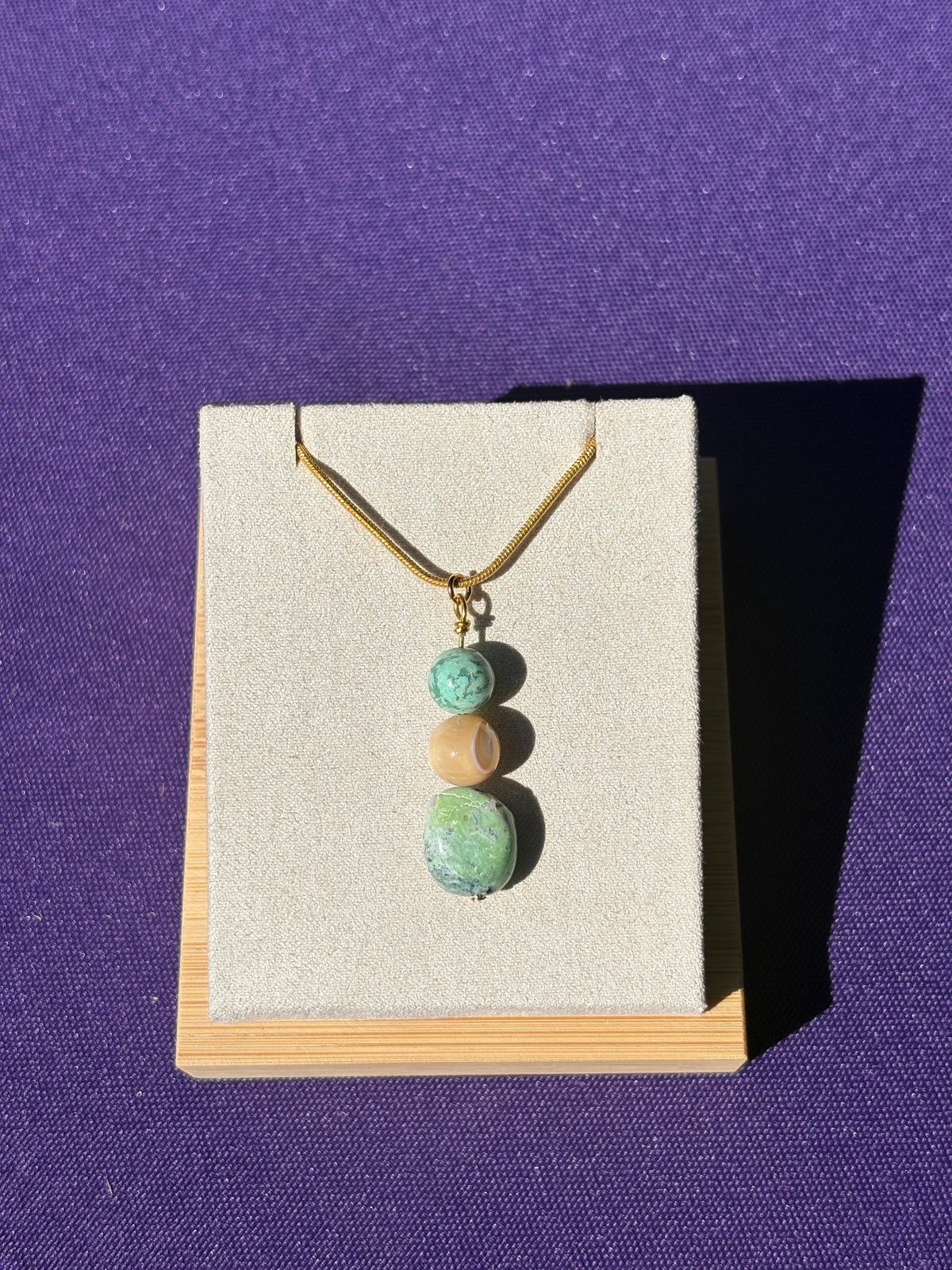 Peruvian Turquoise, Mother of Pearl, and Variscite Pendant