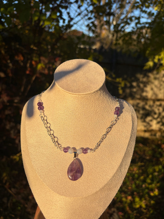 Amethyst and Blue Lace Agate necklace