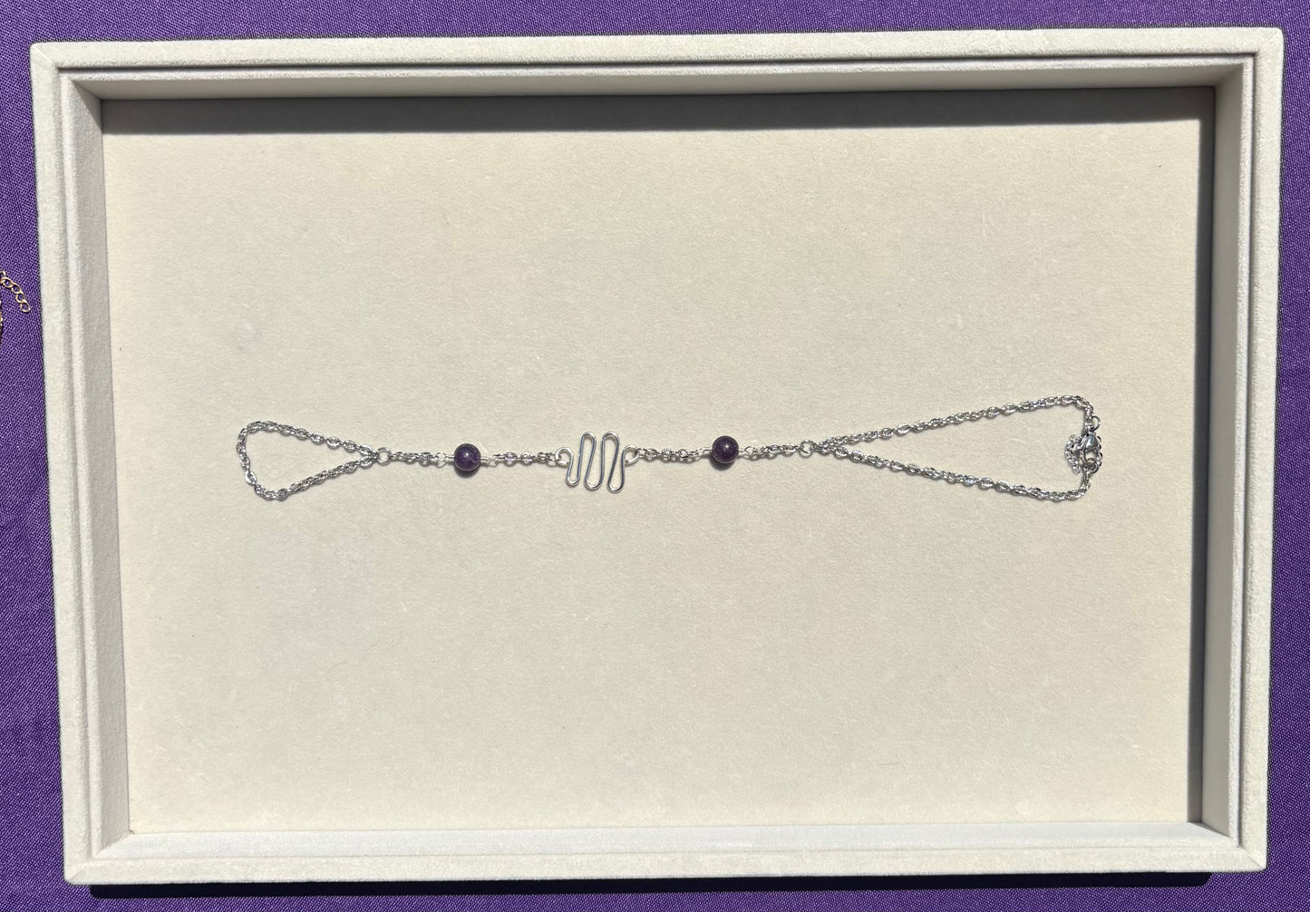 Lepidolite Swirl Hand Chain
