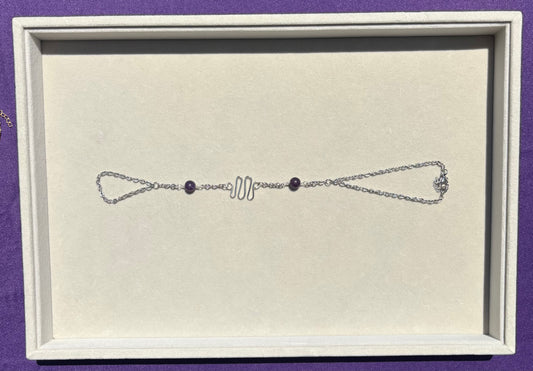 Lepidolite Swirl Hand Chain