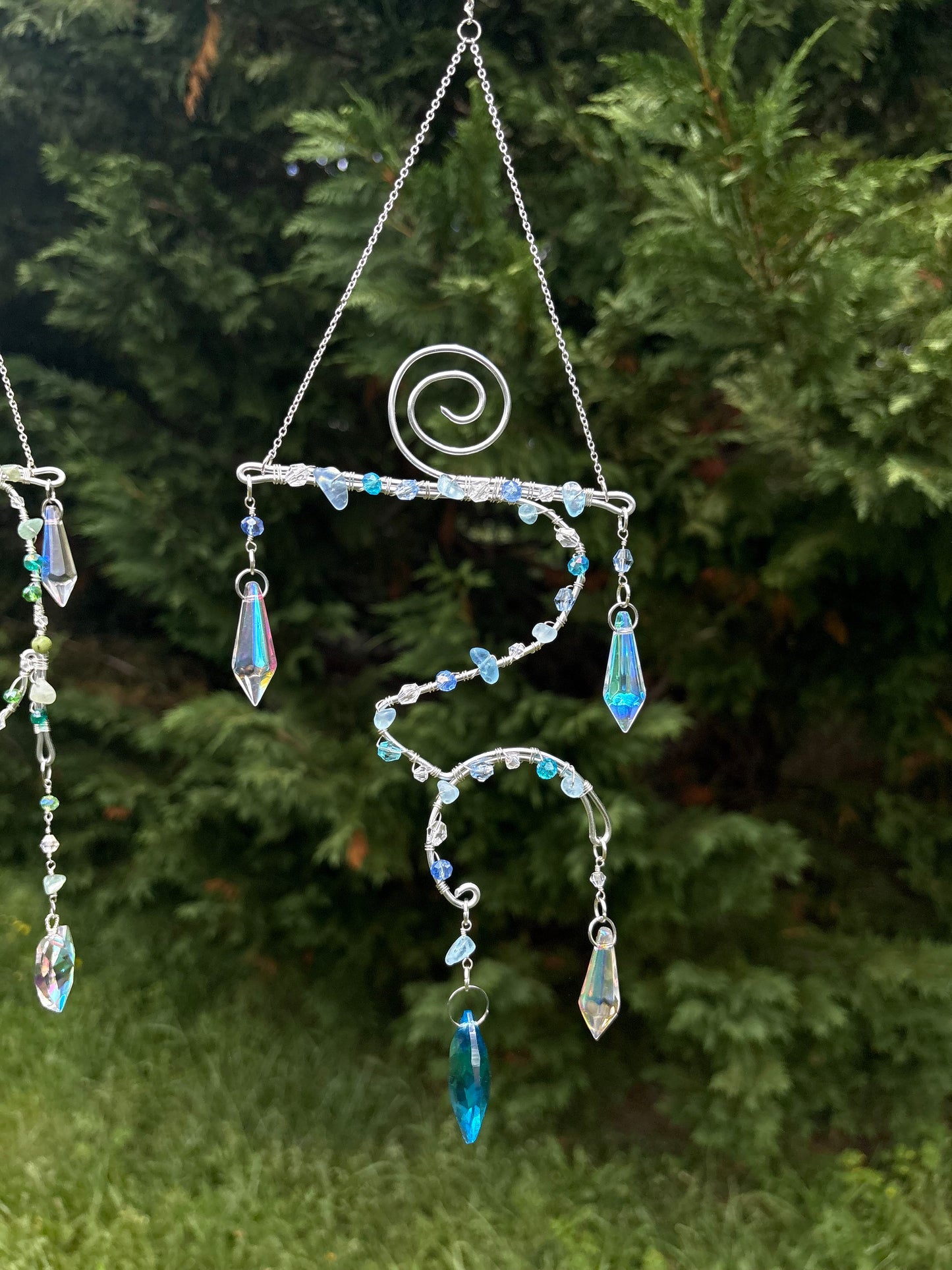 Aquamarine Throat Chakra Sun Catcher