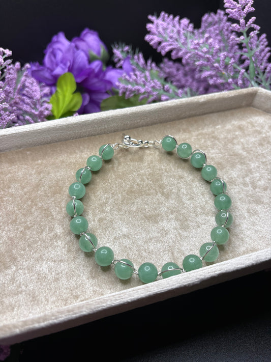Green Aventurine Wave Bracelet