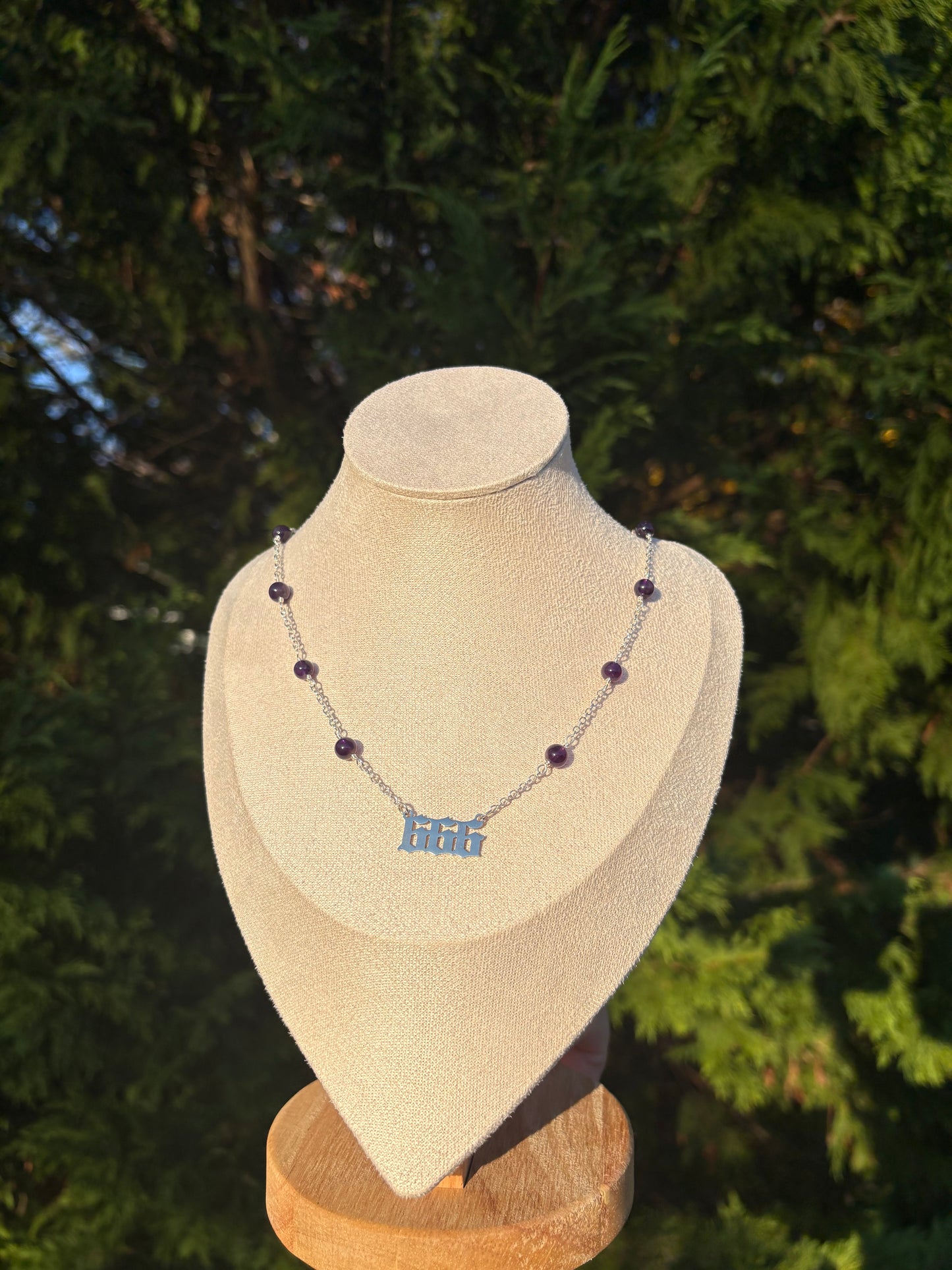 666 Amethyst necklace