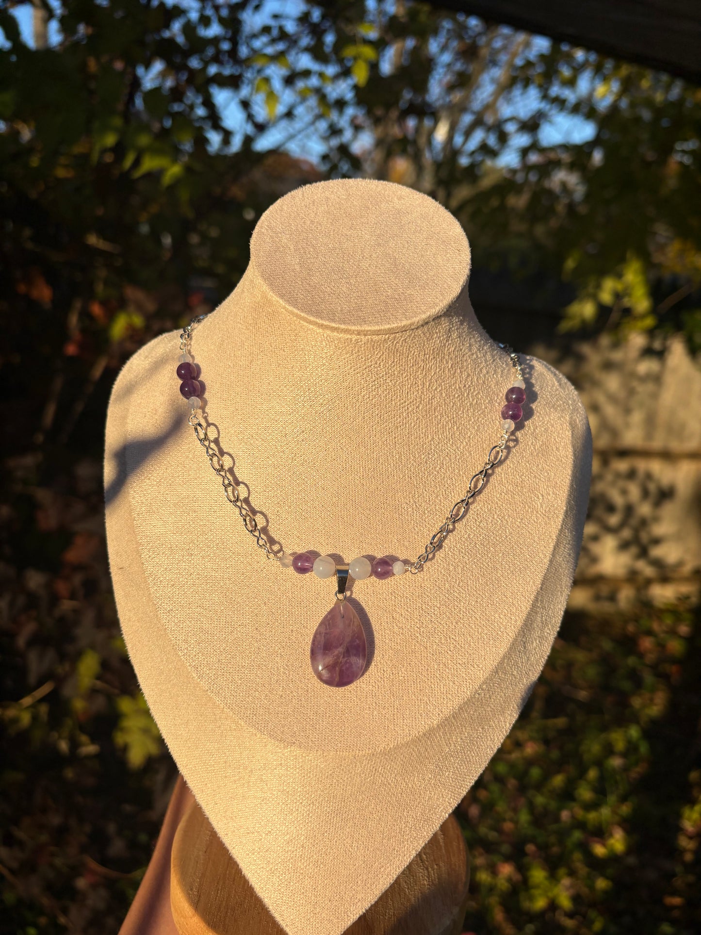 Amethyst and Blue Lace Agate necklace