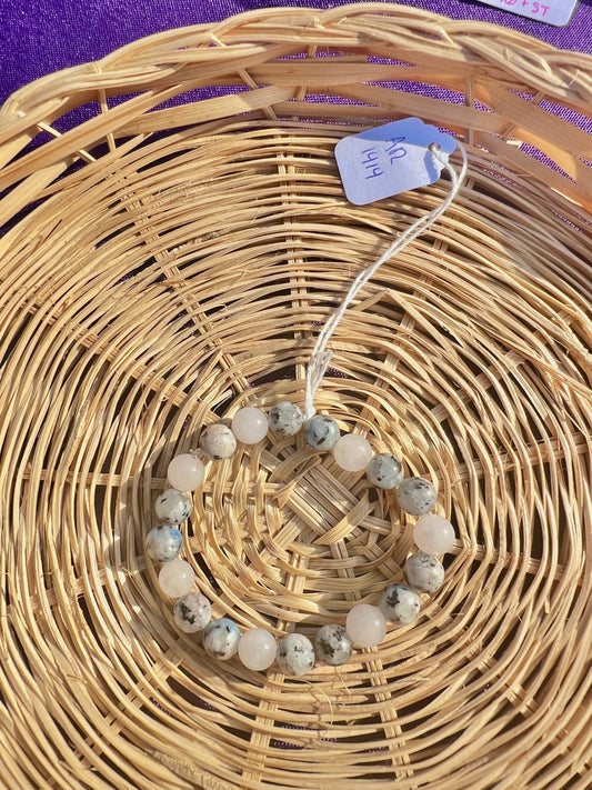 K2 Jasper & White Jade bracelet