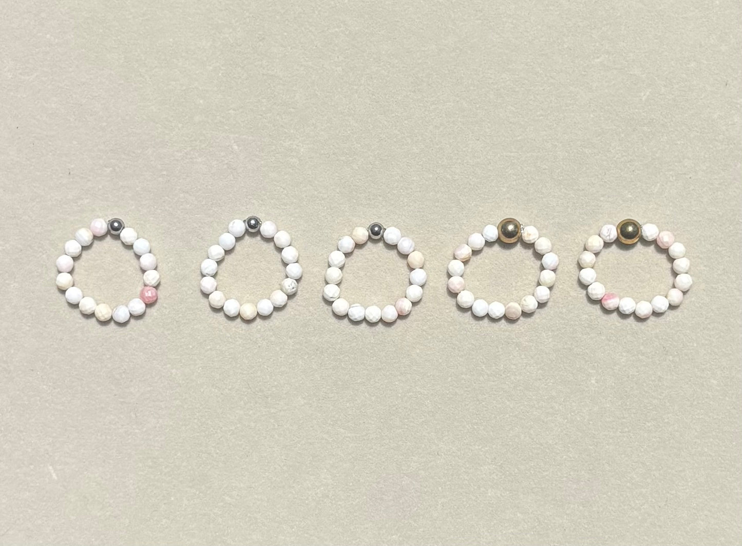 Gemstone Beaded Rings