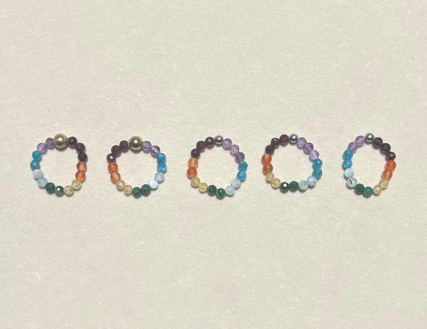 Gemstone Beaded Rings