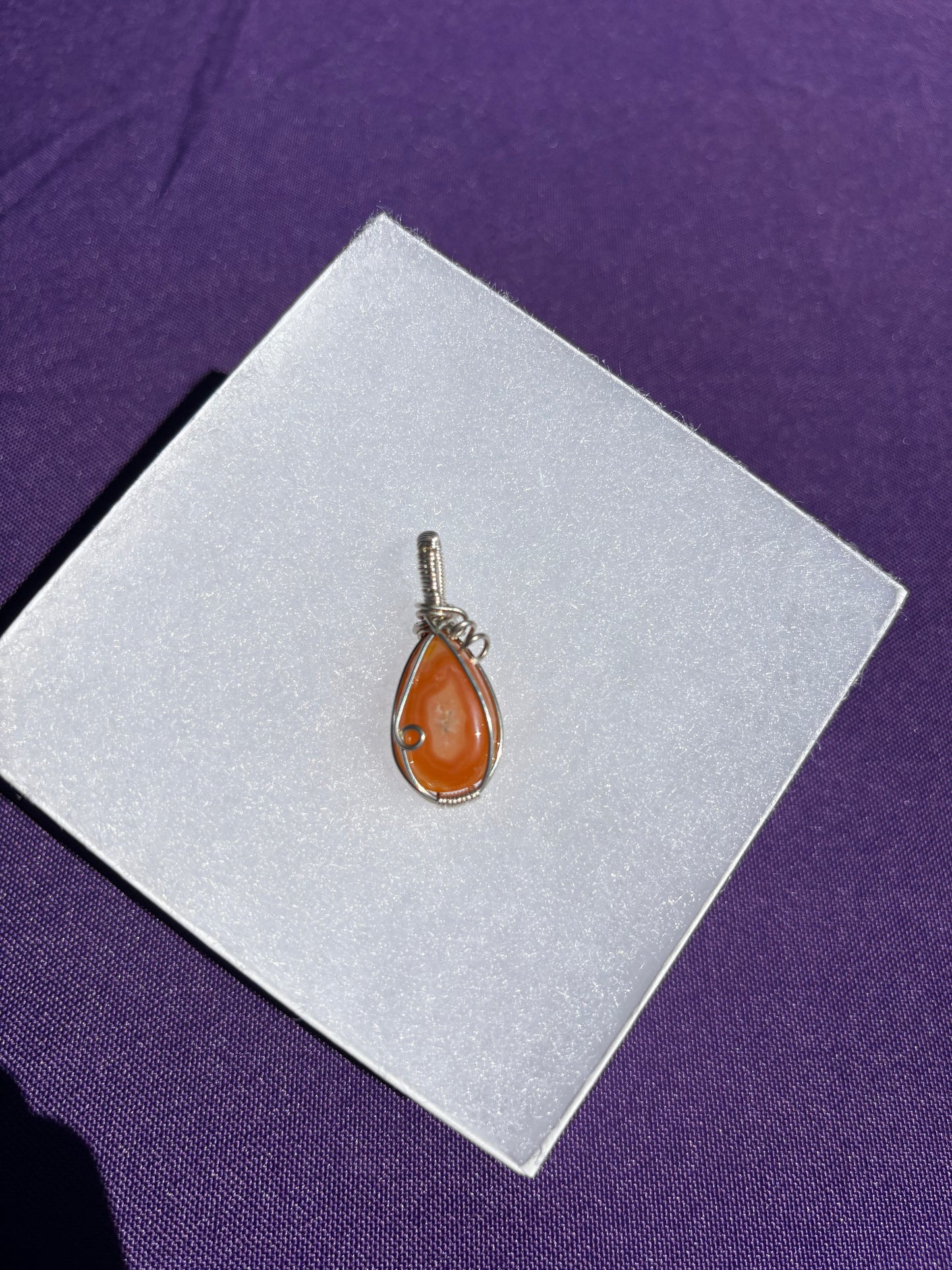 Mini Carnelian Pumpkin Pendant