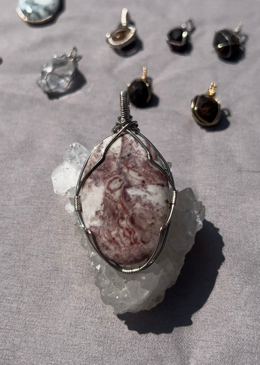 Crazy Lace Agate Pendant