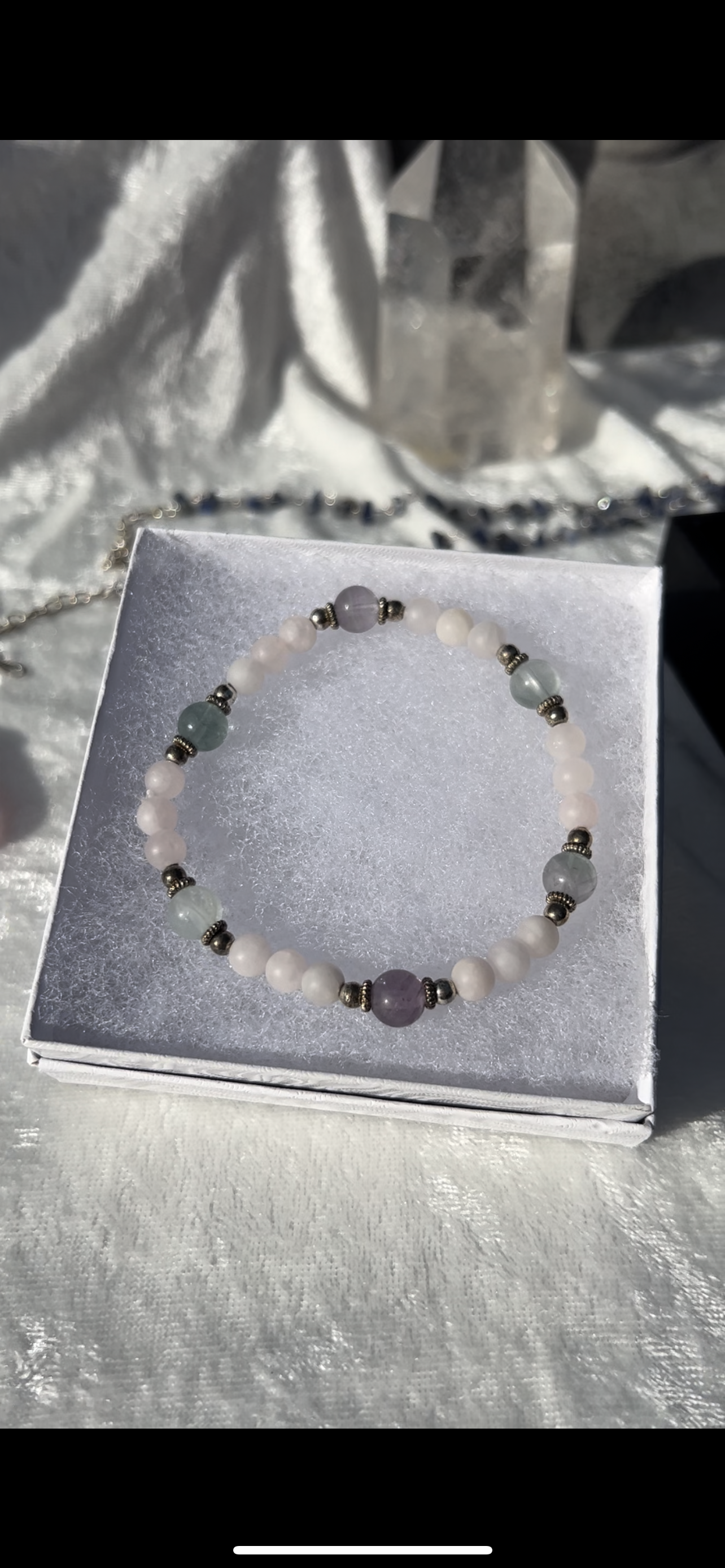 Rose Quartz and Fluorite Bracelet